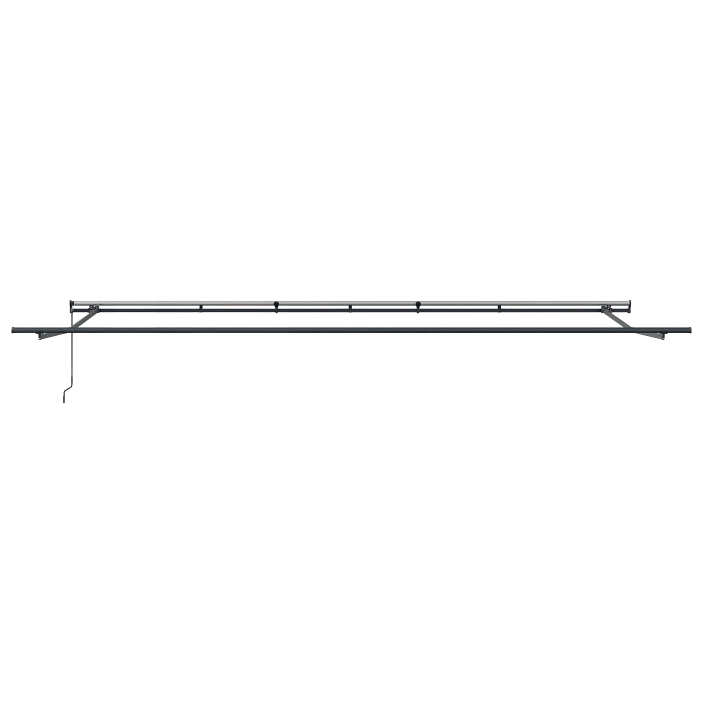 Innvendbar Markise Hvit 600 × 300 cm Polyester og stål