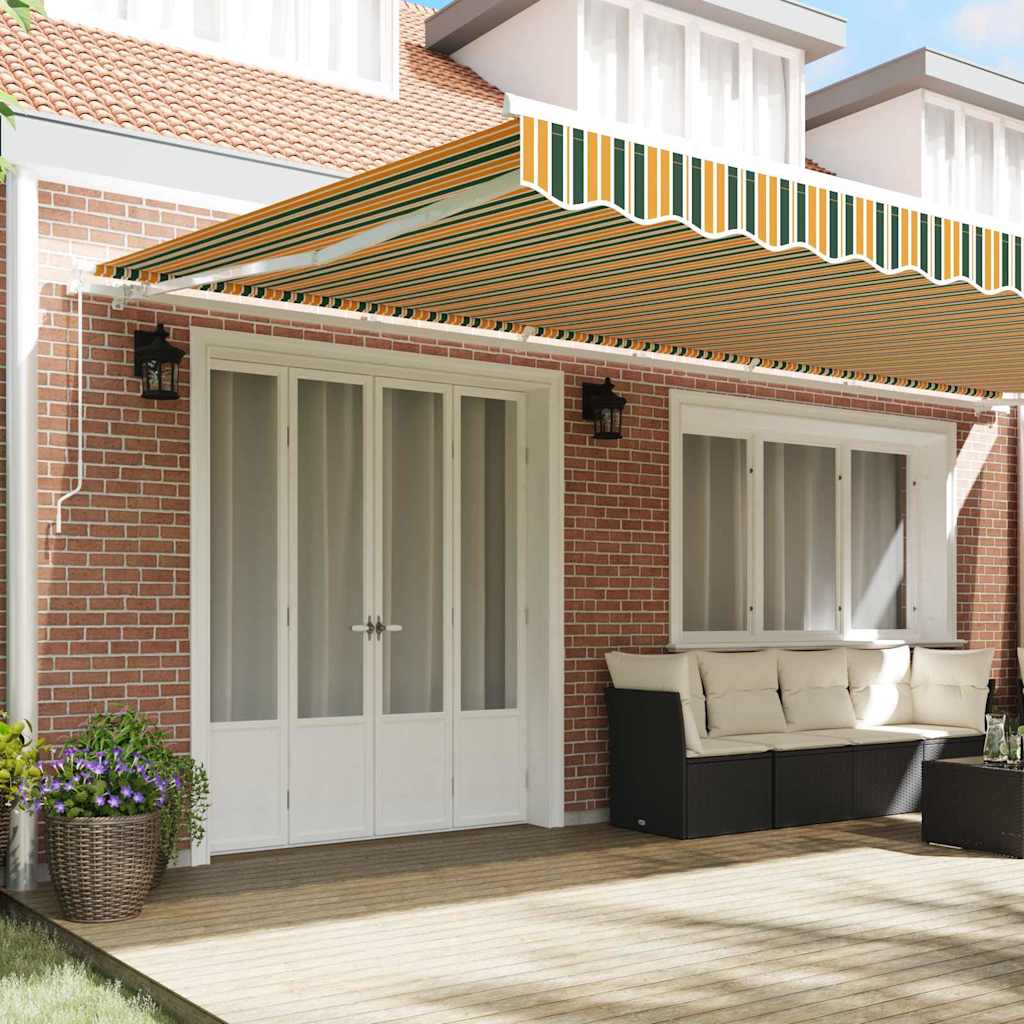 Uttrekkbar markise Flerfarget 600 × 300 cm
