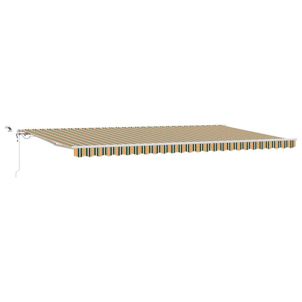 Markiseduk Grønn og gul 600 × 300 cm Polyester