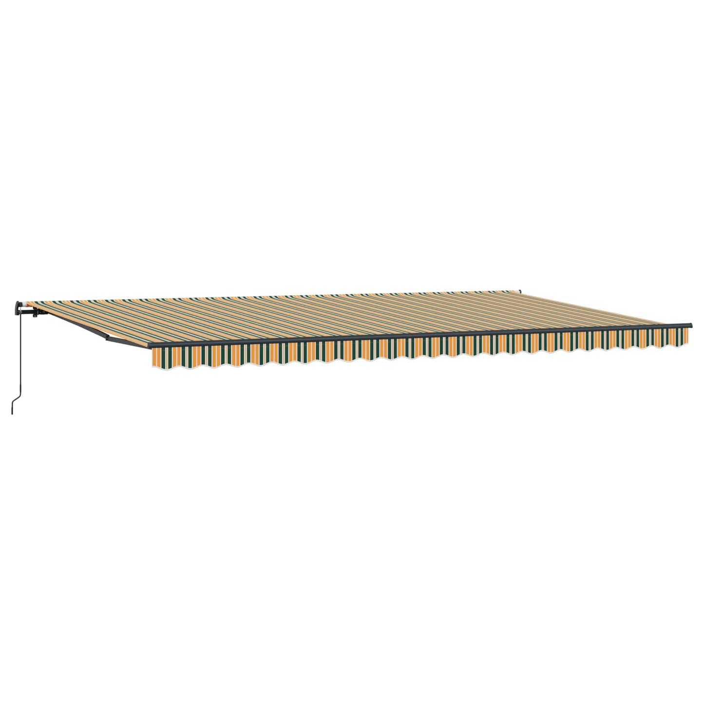 Uttrekkbar markise Grønn og gul 600 × 300 cm