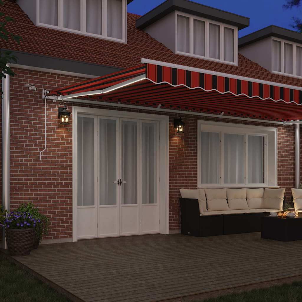 Innvendbar Markise Oransje og Brunt 600 × 350 cm