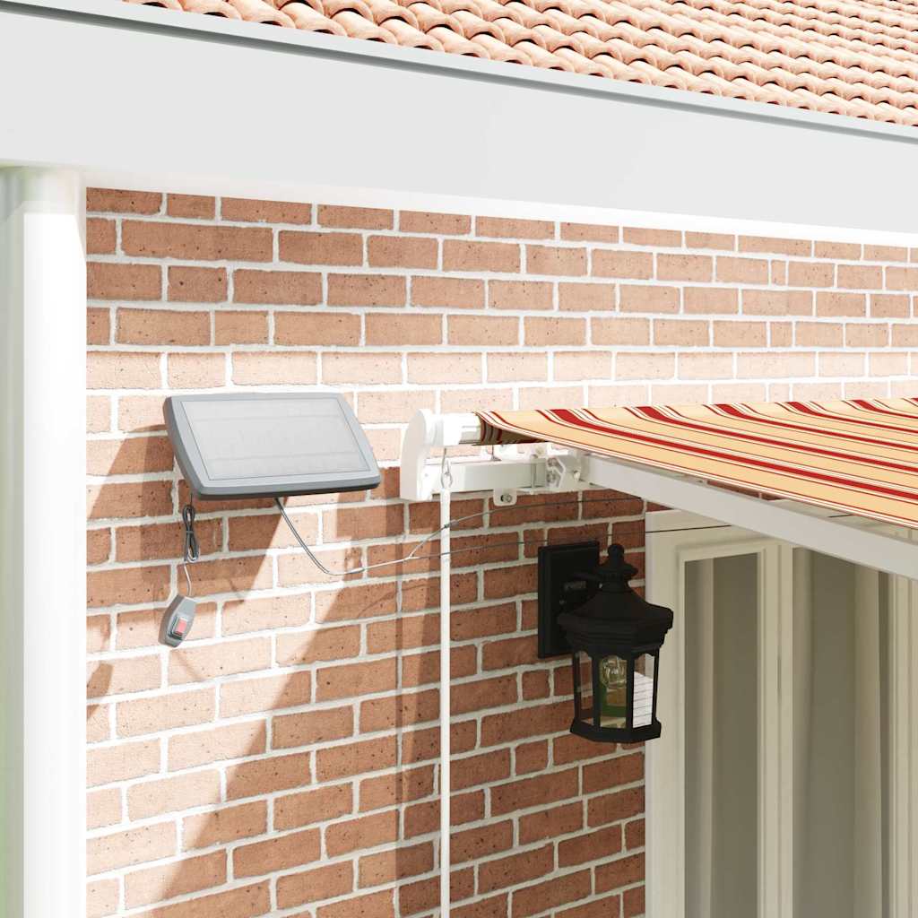 Innvendbar Markise Gul og oransje 600 × 350 cm Stoff og stål