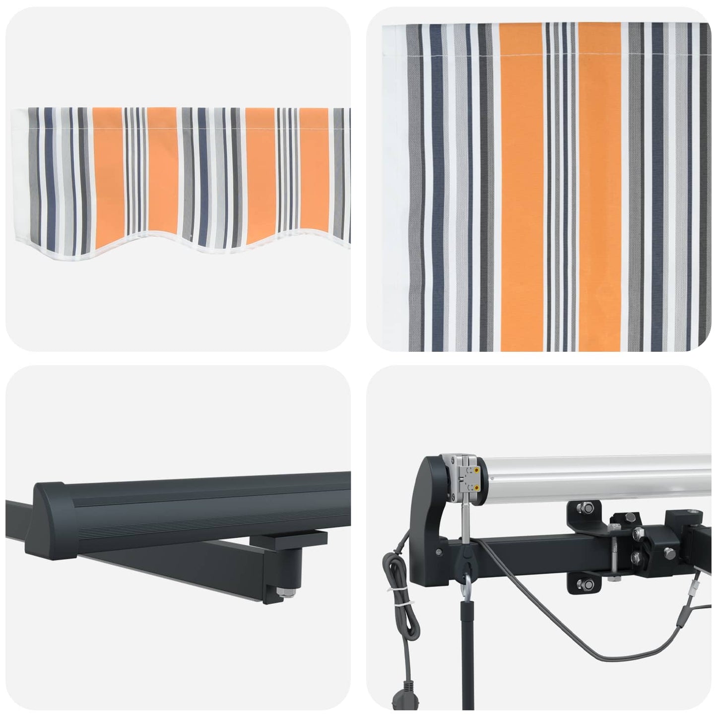 Markiseduk Flerfarget 600 × 350 cm Polyester