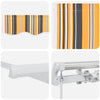 Innvendbar Markise Flerfarget 600 × 350 cm Polyester og Metall