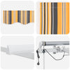 Innvendbar Markise Flerfarget 600 × 350 cm Stoff og Metall