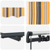 Innvendbar Markise Flerfarget 600 × 350 cm stoff