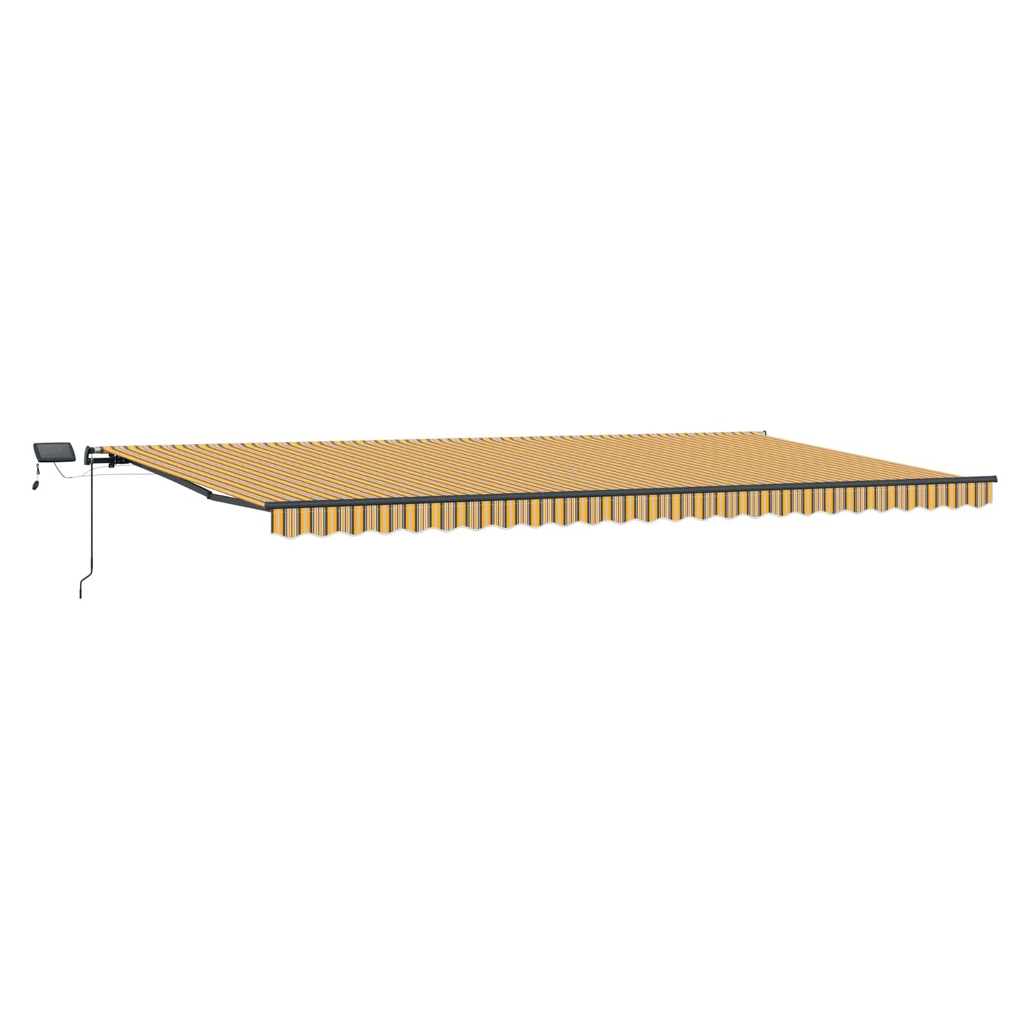 Uttrekkbar markise Flerfarget 600 × 350 cm Stoff og Aluminium