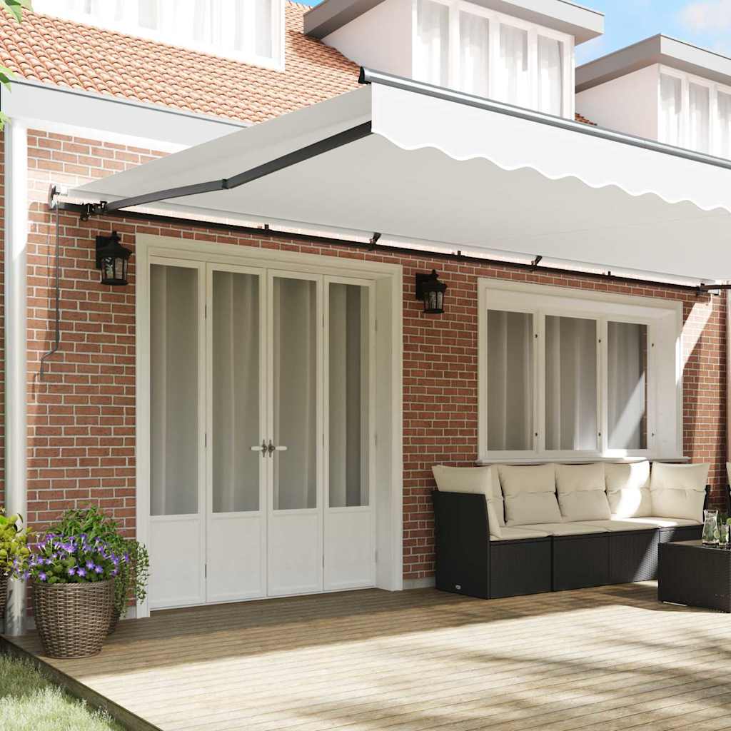 Markise Hvit 600 × 350 cm stoff