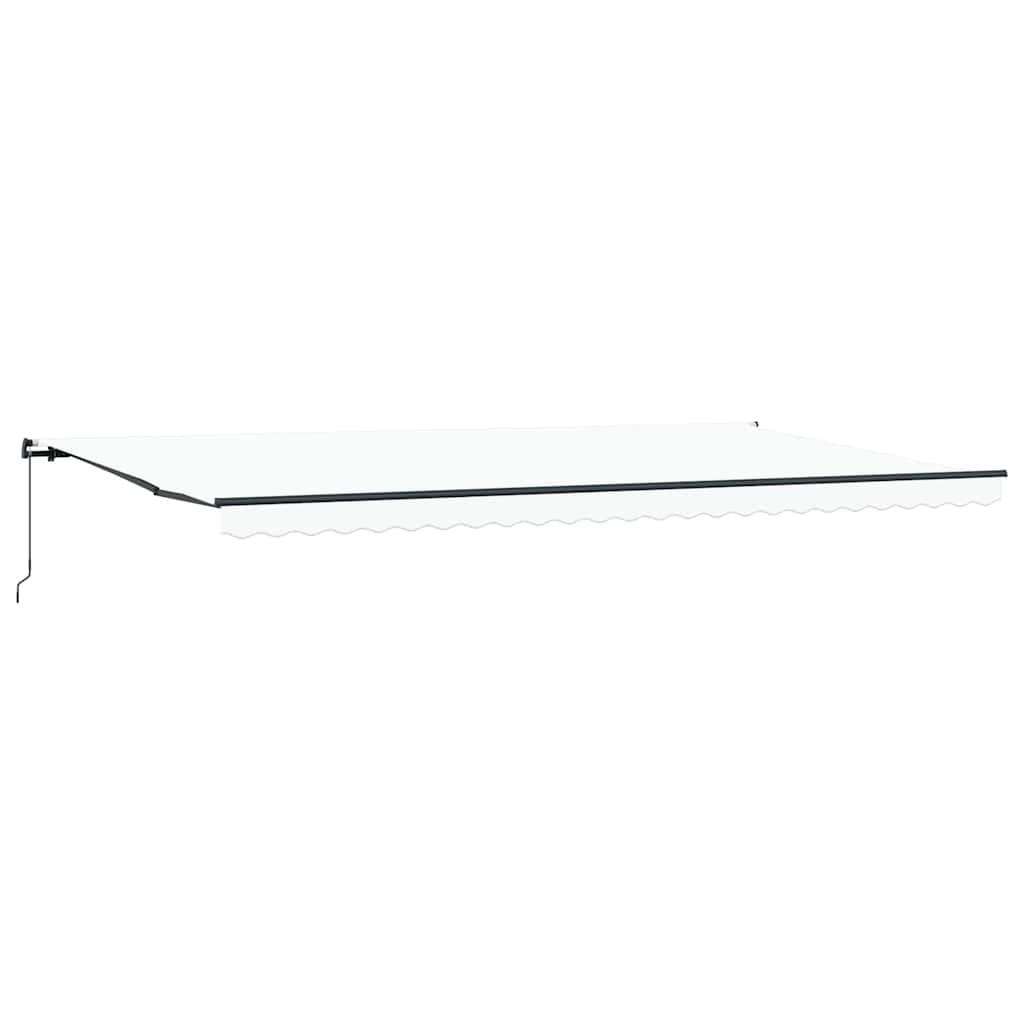 Markise Hvit 600 × 350 cm stoff