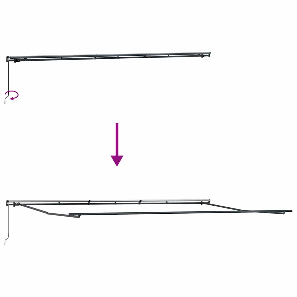 Markise Hvit 600 × 350 cm stoff