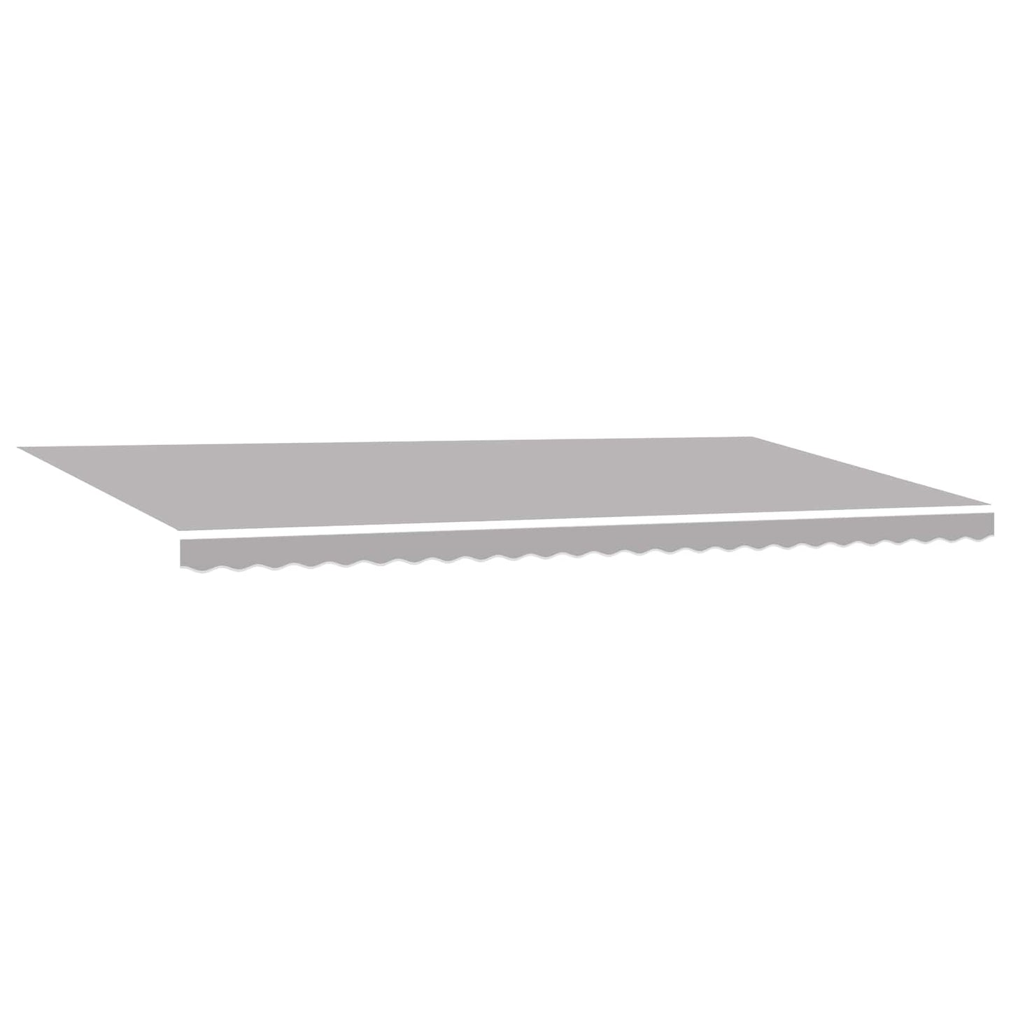 Uttrekkbar markise Lysegrå 600 × 350 cm Stoff og Aluminium