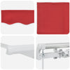 Innvendbar Markise Rød 600 × 350 cm Polyester og Metall