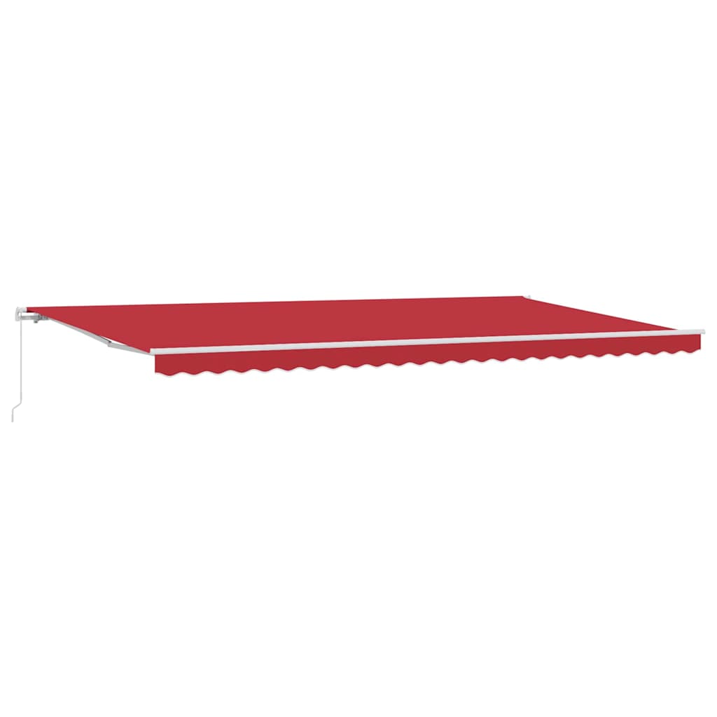 Innvendbar Markise Rød 600 × 350 cm Polyester og Metall