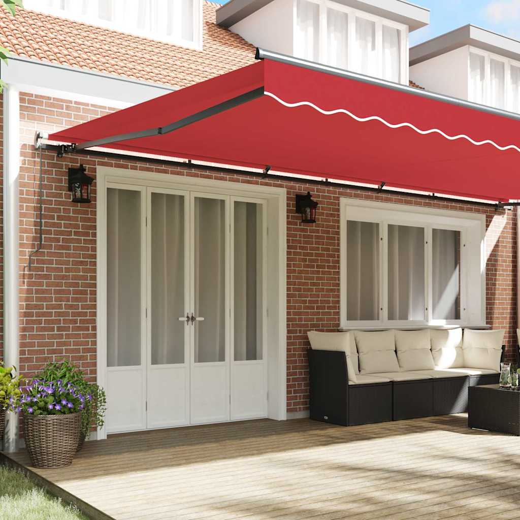 Innvendbar Markise Rød 600 × 350 cm stoff