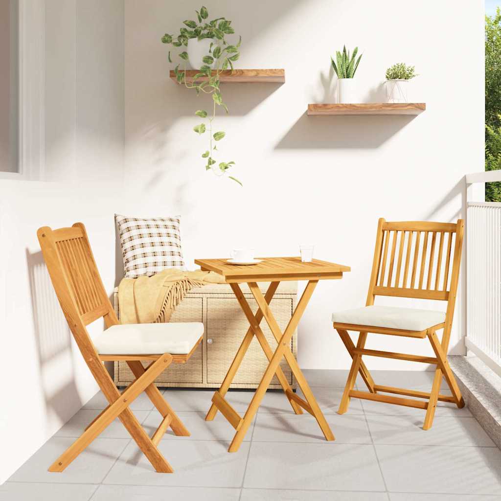 Hage Bistro Sett 3 pcs Brun heltre akasie