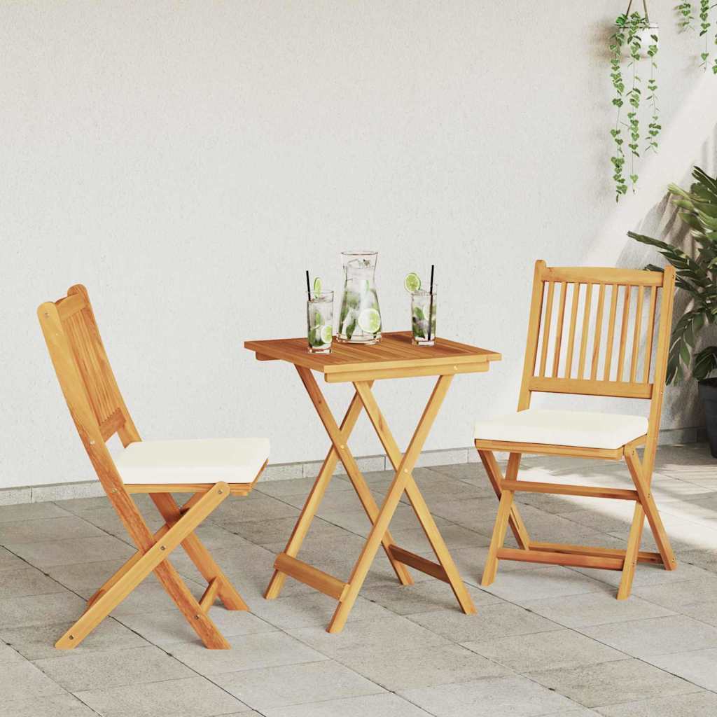 Hage Bistro Sett 3 pcs Brun heltre akasie