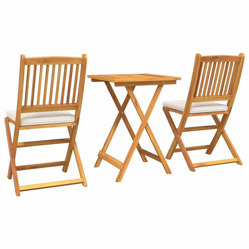 Hage Bistro Sett 3 pcs Brun heltre akasie