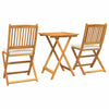 Hage Bistro Sett 3 pcs Brun heltre akasie