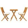 Hage Bistro Sett 3 pcs Brun heltre akasie