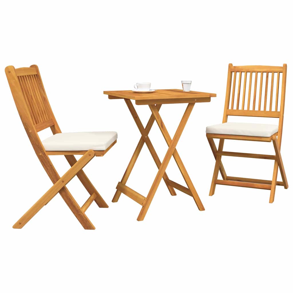 Hage Bistro Sett 3 pcs Brun heltre akasie