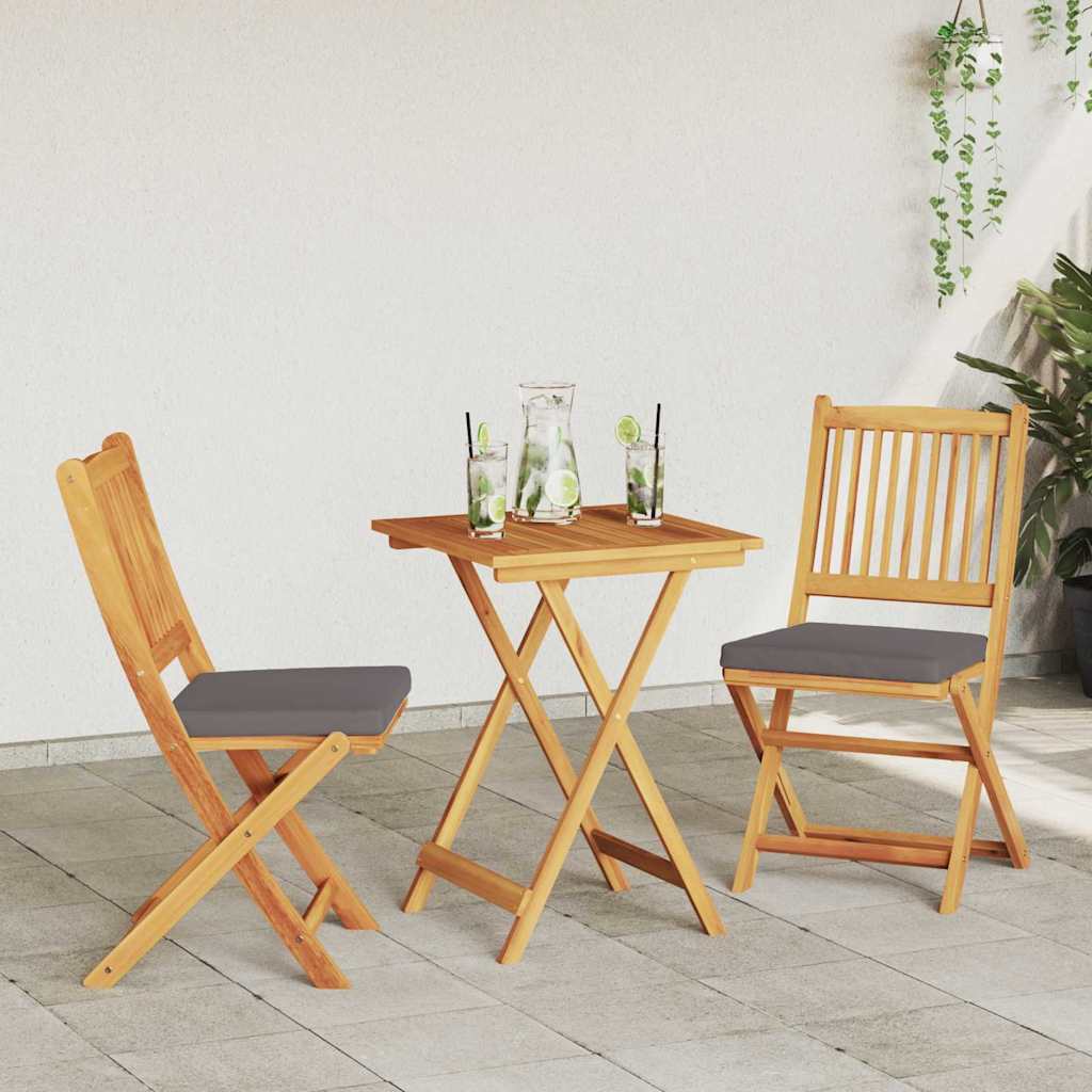 Hage Bistro Sett 3 pcs Brun heltre akasie