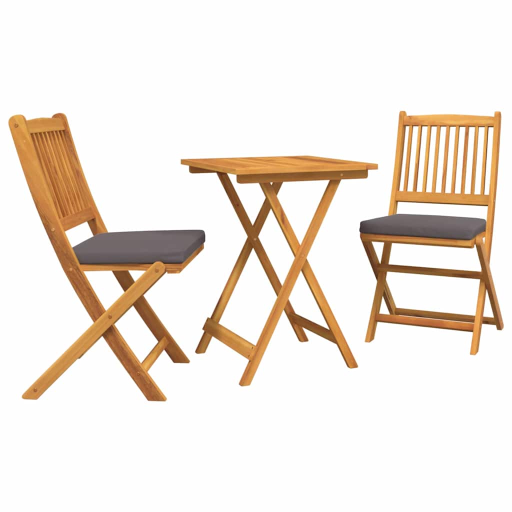 Hage Bistro Sett 3 pcs Brun heltre akasie