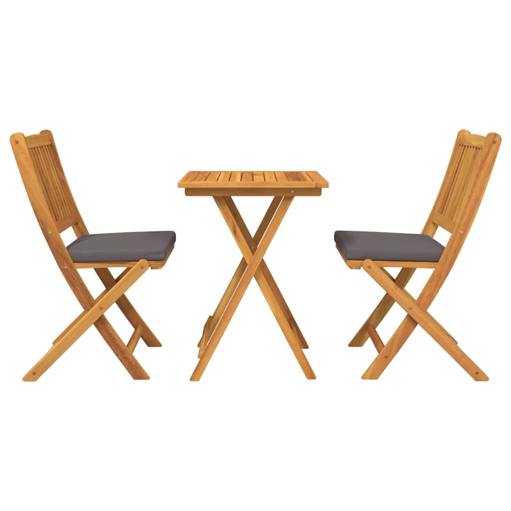 Hage Bistro Sett 3 pcs Brun heltre akasie
