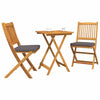 Hage Bistro Sett 3 pcs Brun heltre akasie