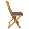 Sammenleggbart stol med pute Folding 2 pcs Grå 49 x 57.5 x 92cm