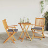 Sammenleggbart stol med pute Folding 2 pcs Grå 49 x 57.5 x 92cm