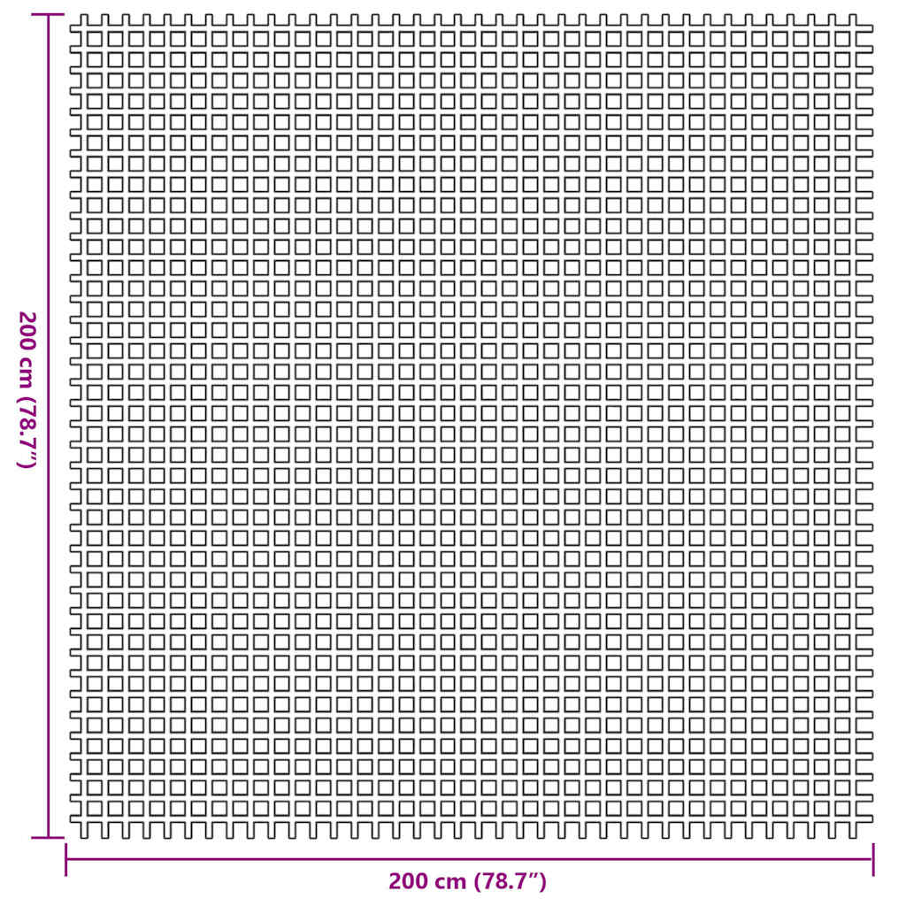 Teppe til telt Blå 200 x 200 cm Polyester