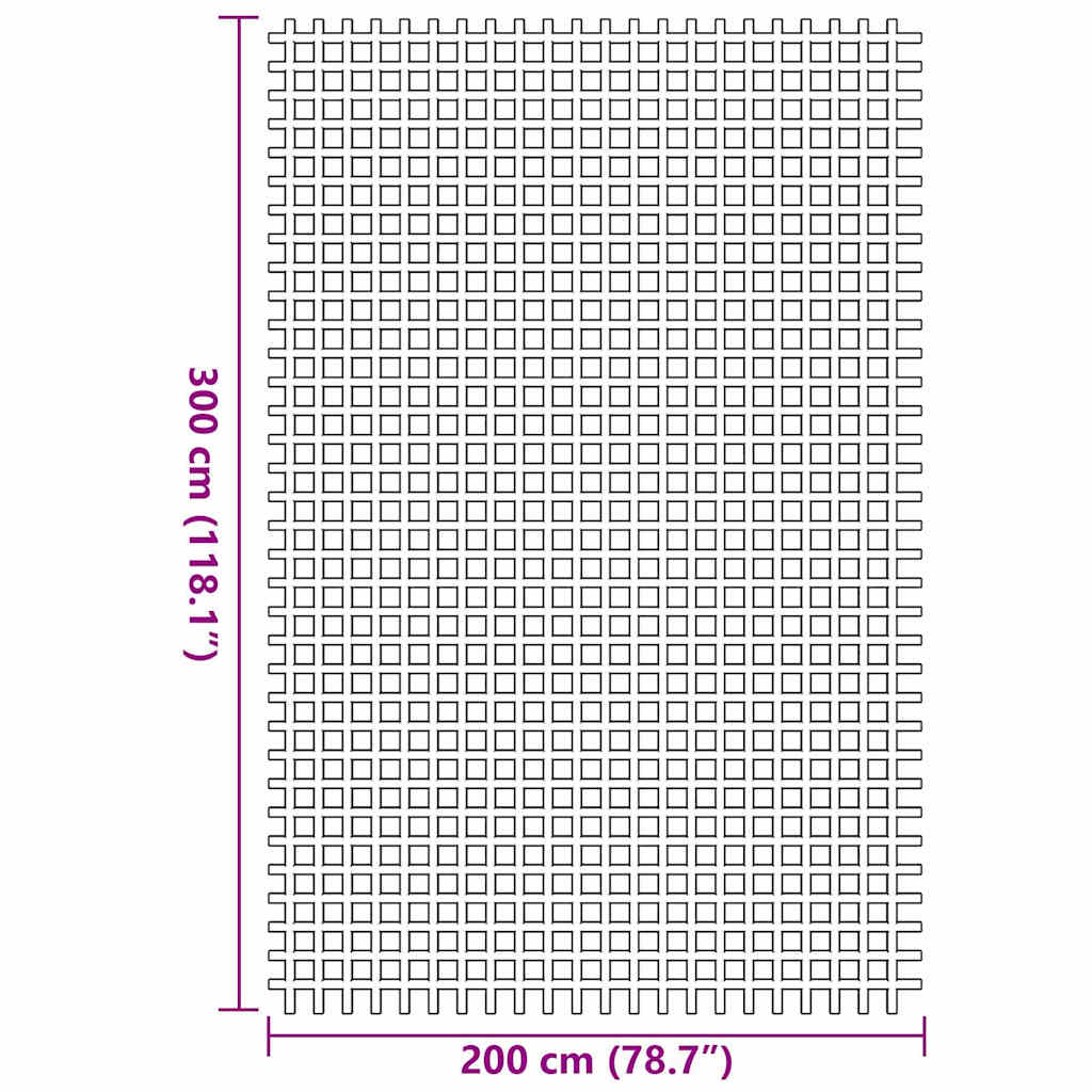 Teppe til telt grønn 300 x 200 cm Polyester