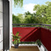 Balkongskjerm rød 75x800 cm 100 % polyester oxford
