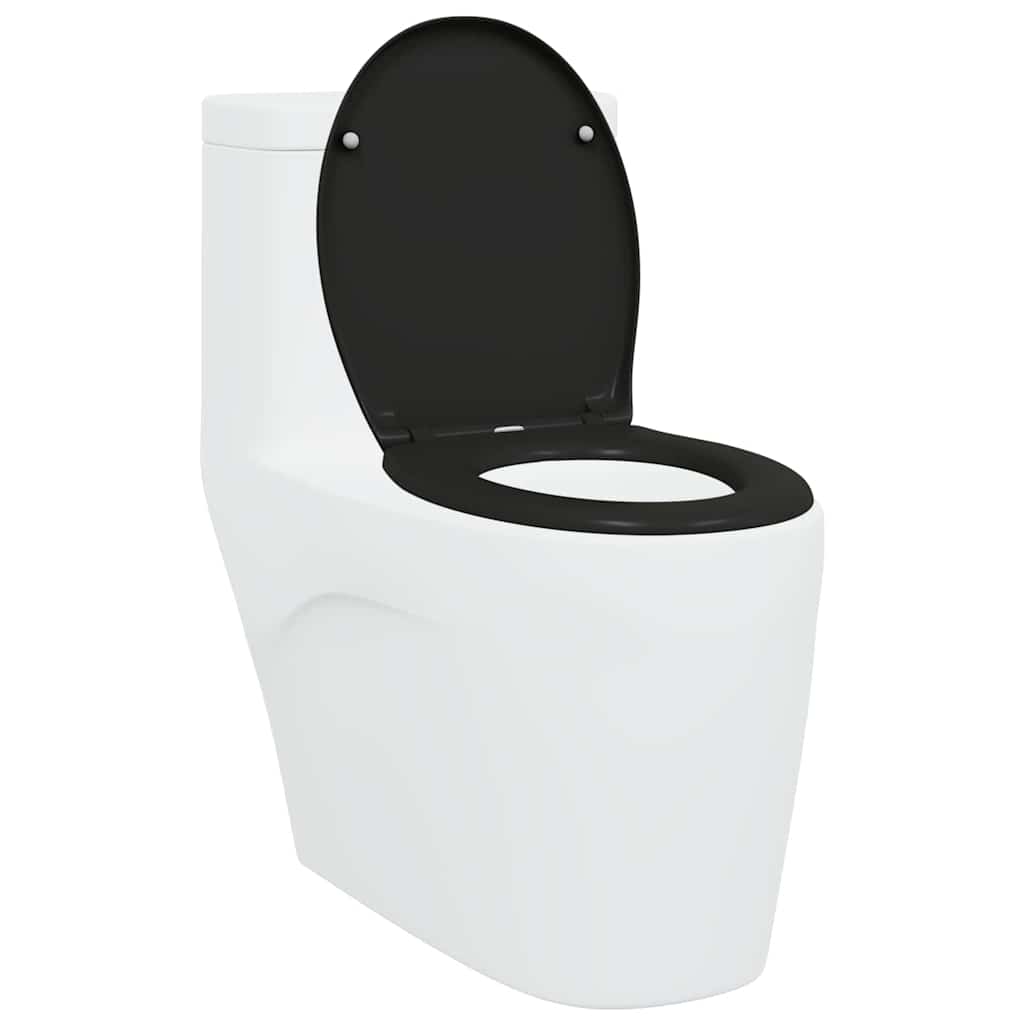 Toalettsete Svart 47 x 37 x 4 cm Duroplast