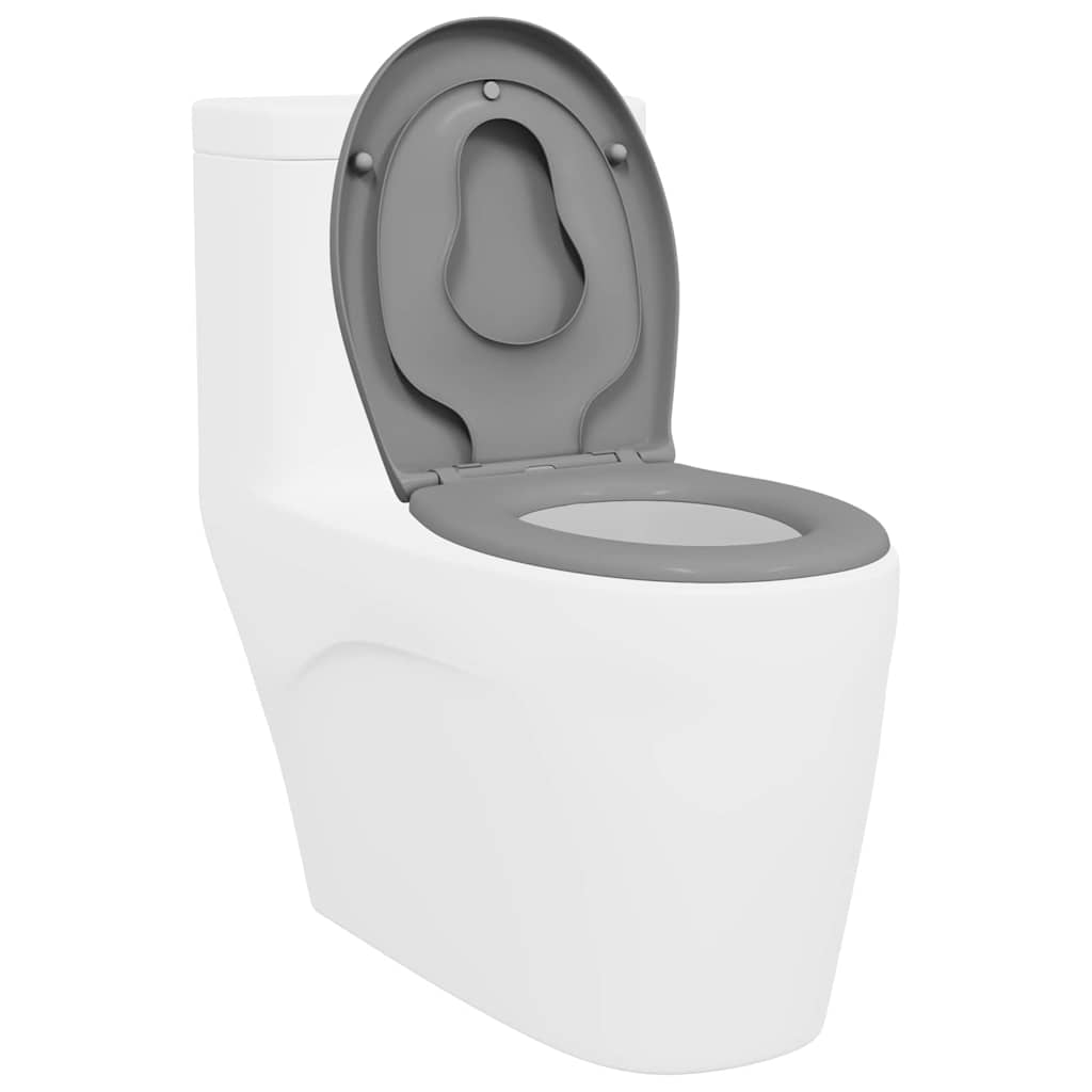 Toalettsete Grå 47 x 37 x 4 cm Duroplast