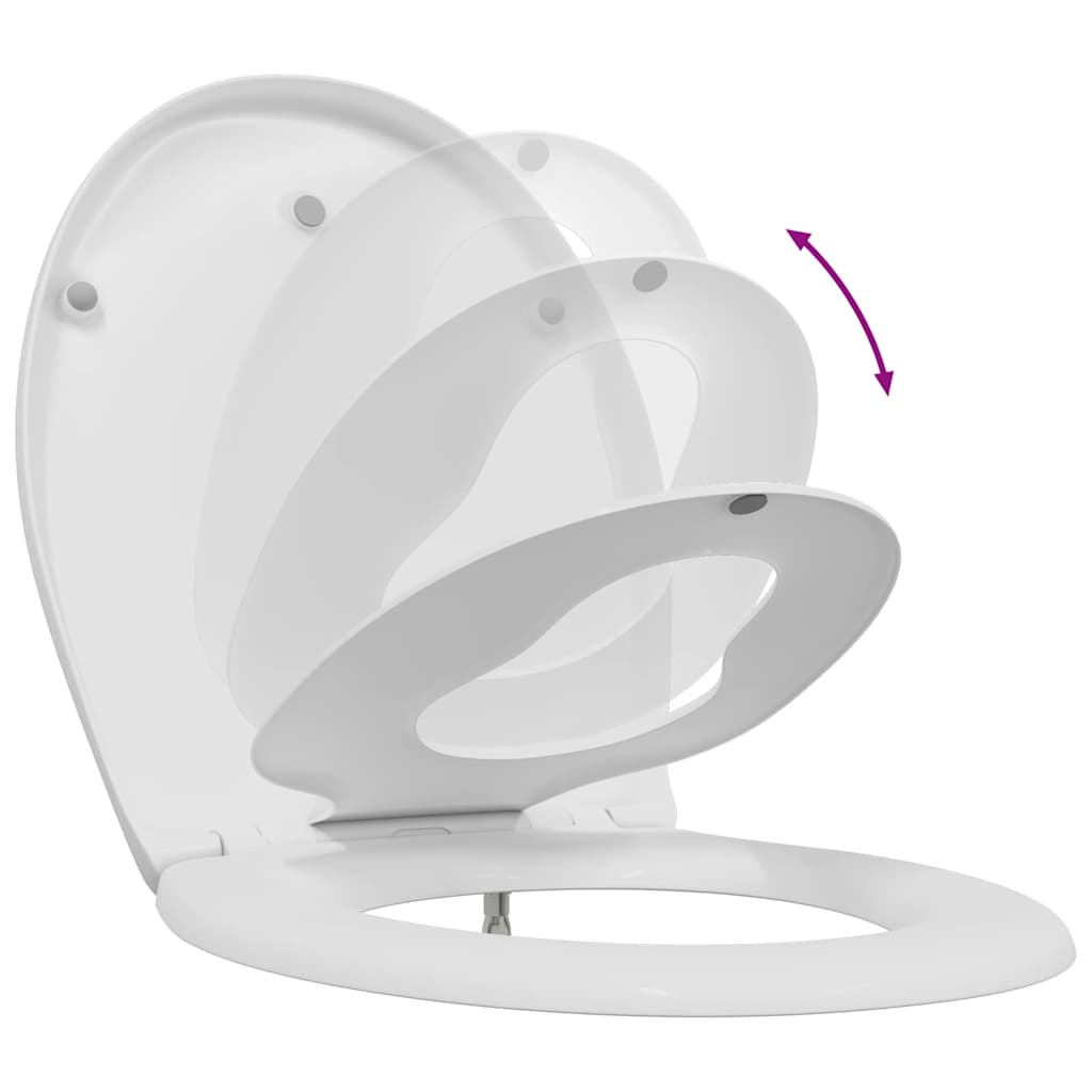 Toalettsete Hvit 47 x 37 x 4 cm Duroplast