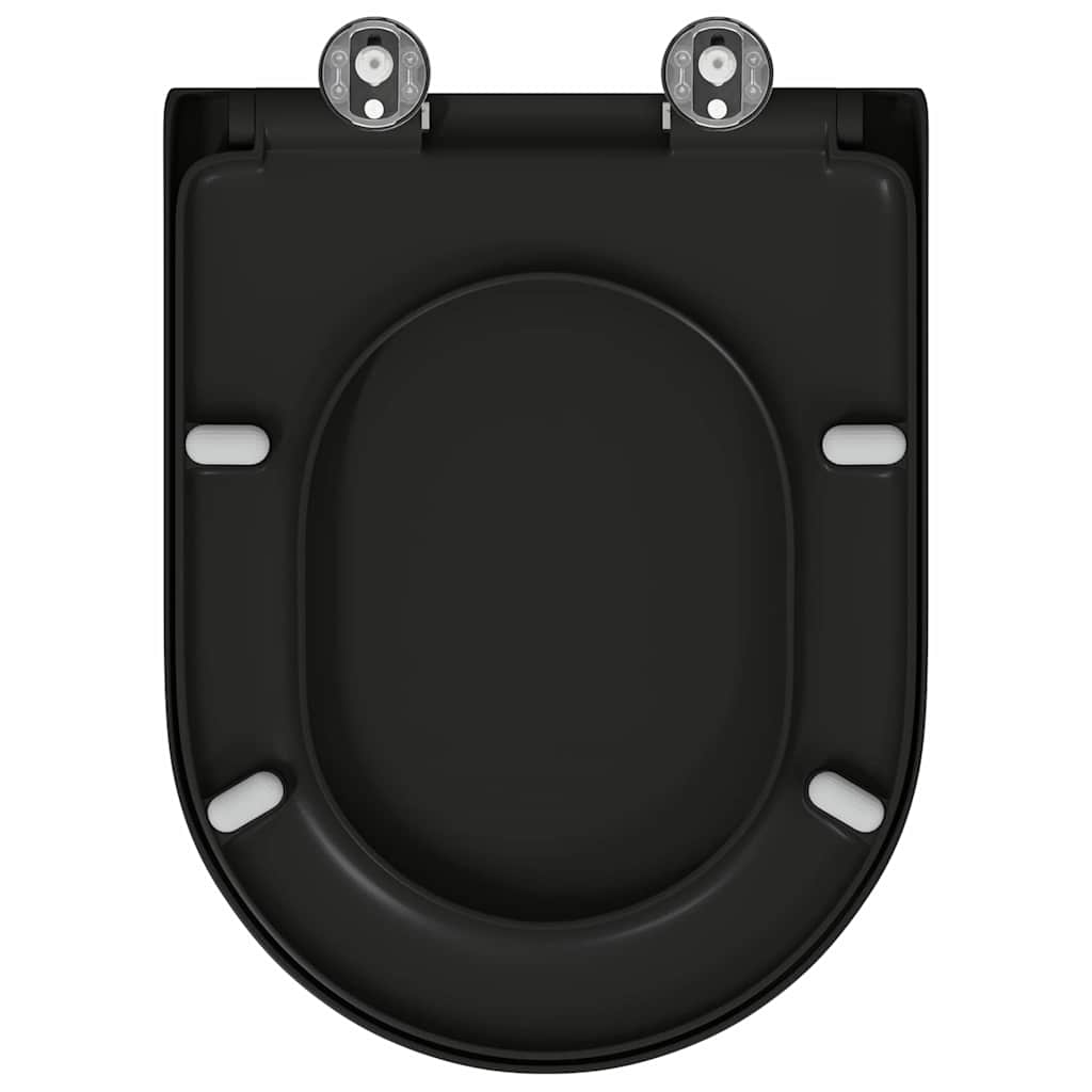 Toalettsete Svart 49 x 36 x 4 cm Duroplast