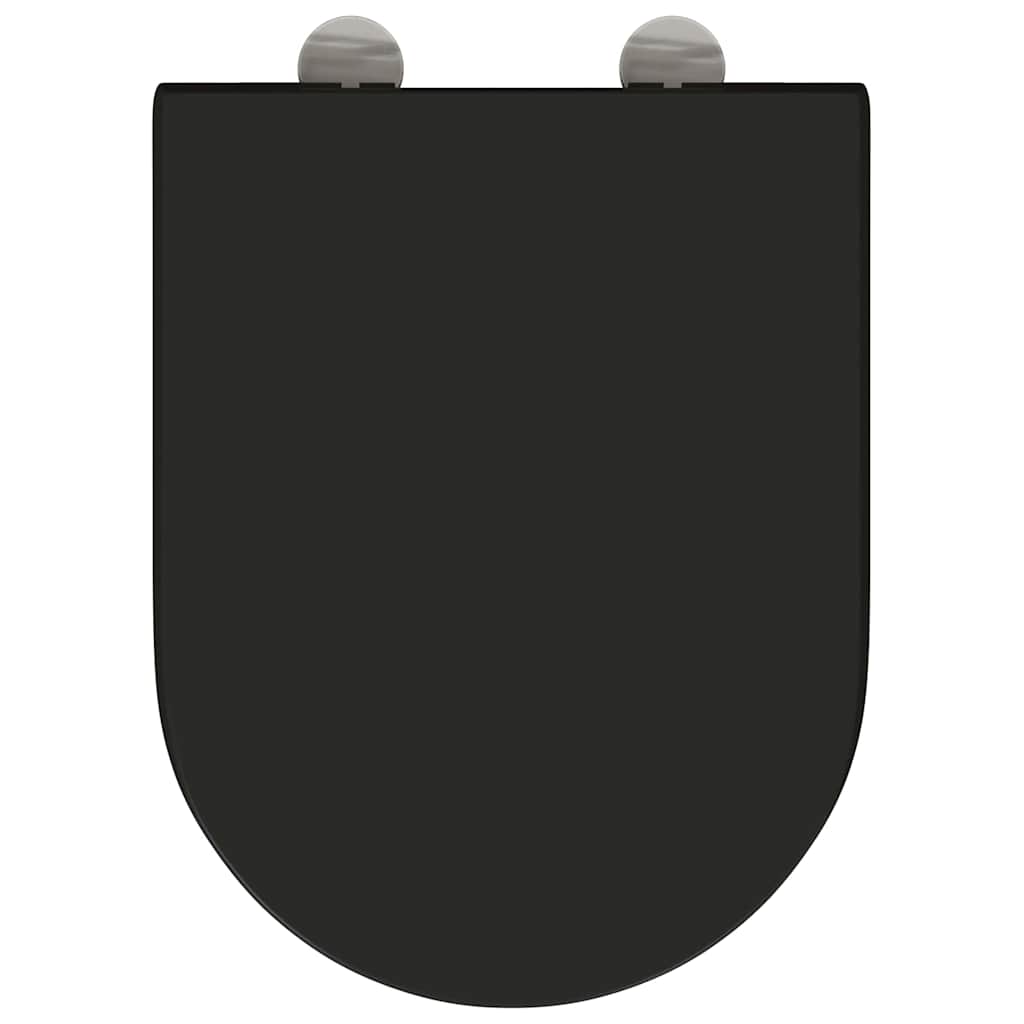 Toalettsete Svart 49 x 36 x 4 cm Duroplast