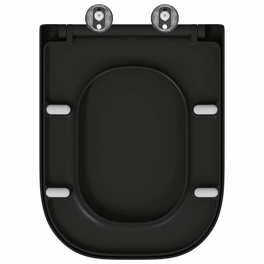 Toalettsete Svart 47,5 x 35 x 3,6 cm Duroplast