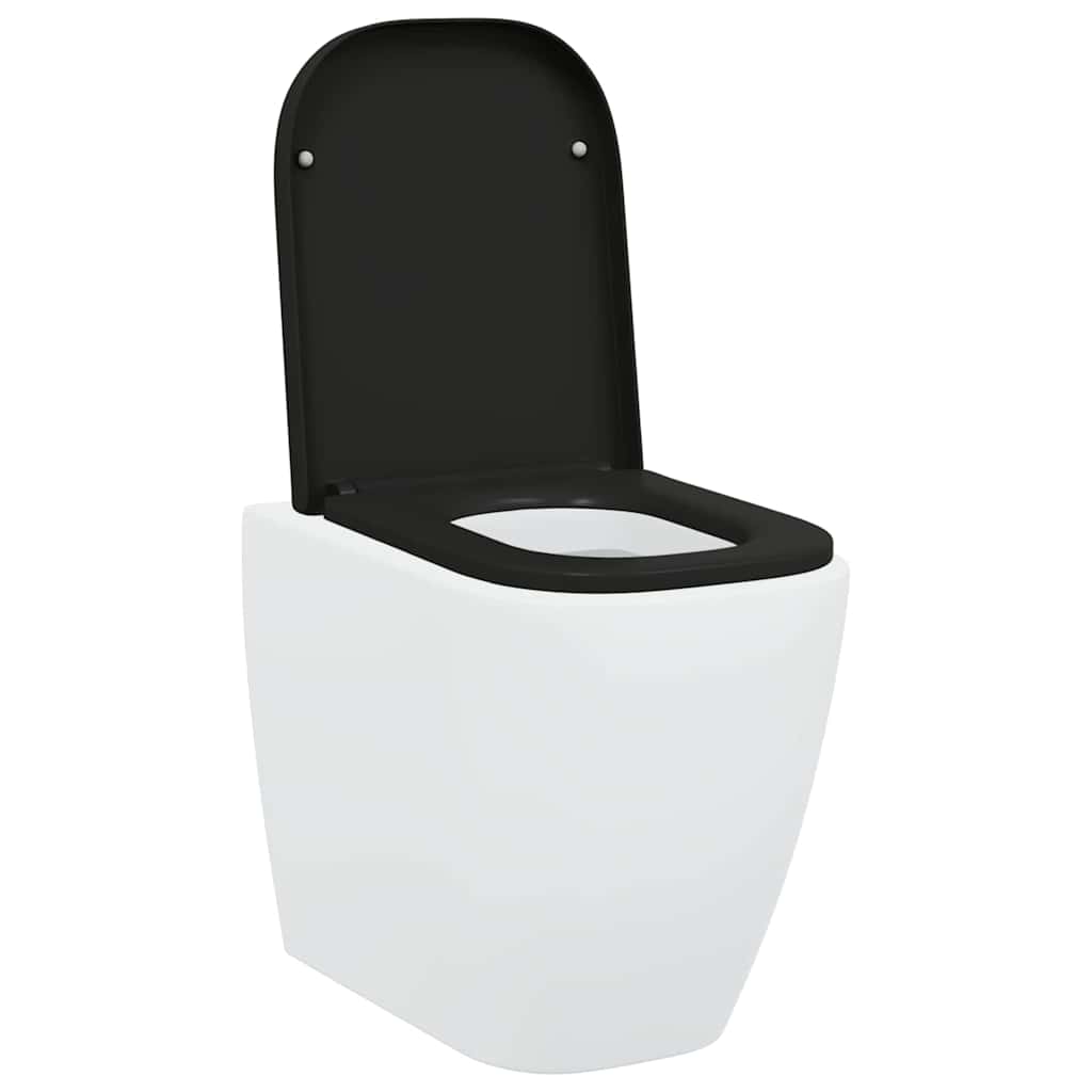 Toalettsete Svart 47,5 x 35 x 3,6 cm Duroplast