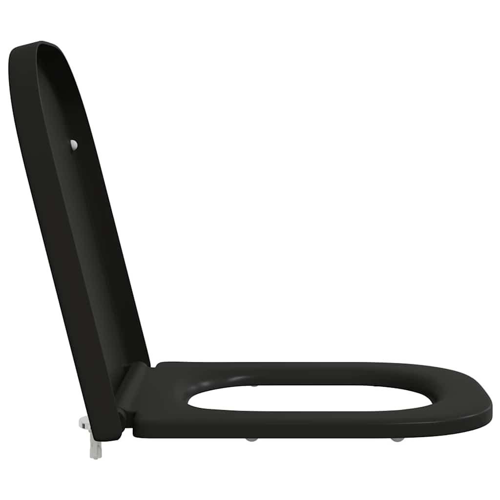 Toalettsete Svart 47,5 x 35 x 3,6 cm Duroplast