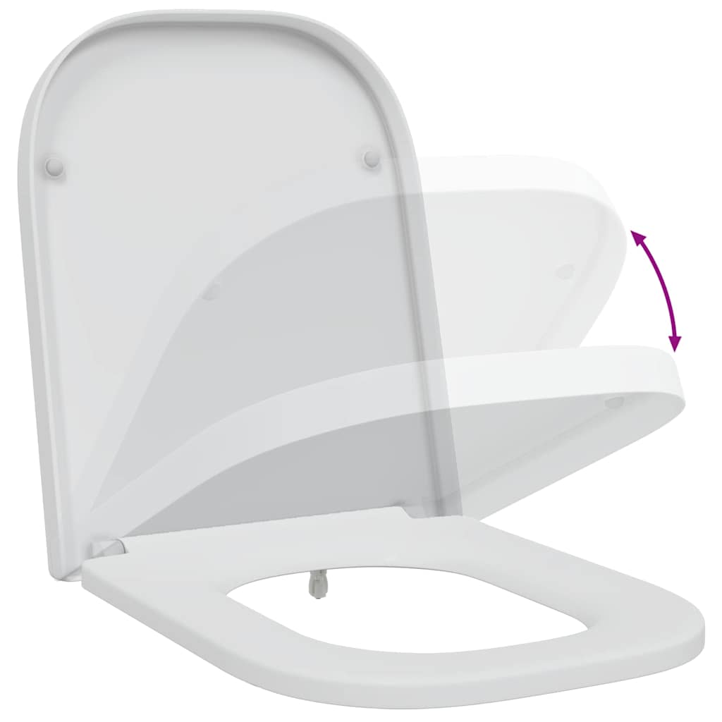 Toalettsete Hvit 47,5 x 35 x 3,6 cm Duroplast