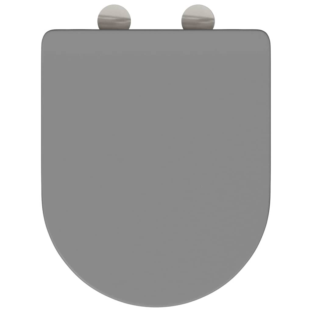 Toalettsete Grå 47 x 36 x 3,4 cm Duroplast