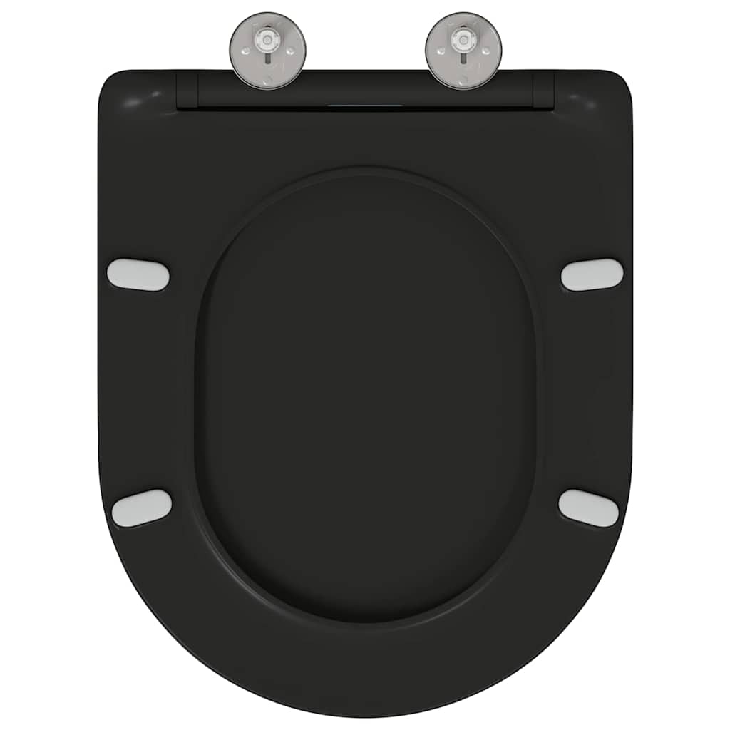 Toalettsete Svart 47 x 36 x 3,4 cm Duroplast