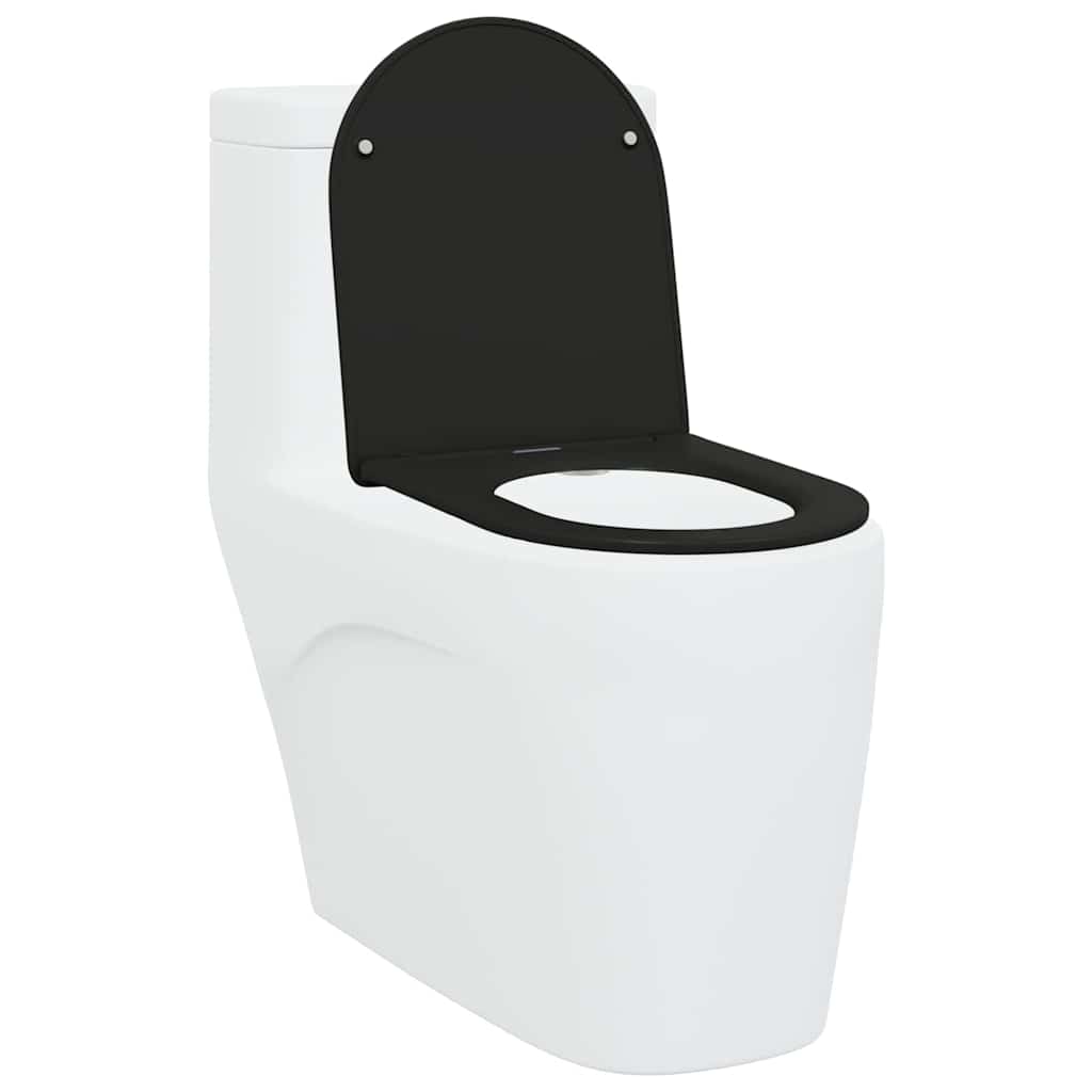 Toalettsete Svart 47 x 36 x 3,4 cm Duroplast