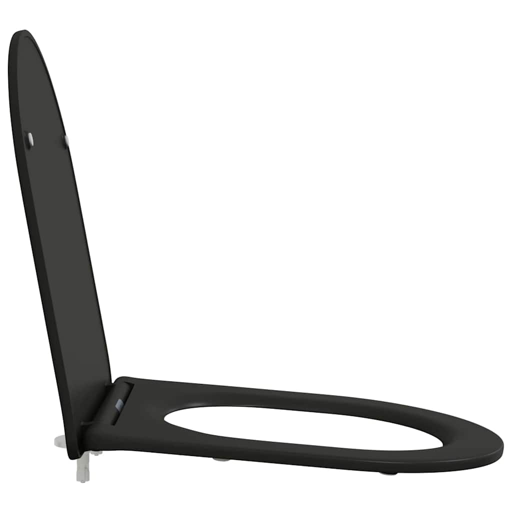 Toalettsete Svart 47 x 36 x 3,4 cm Duroplast