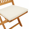Sammenleggbart stol med pute 6 pcs Hvit 49 x 57.5 x 92cm