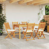 Sammenleggbart stol med pute 6 pcs Hvit 49 x 57.5 x 92cm