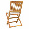 Sammenleggbart stol med pute 6 pcs Hvit 49 x 57.5 x 92cm