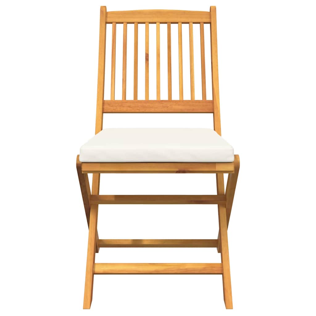 Sammenleggbart stol med pute 6 pcs Hvit 49 x 57.5 x 92cm